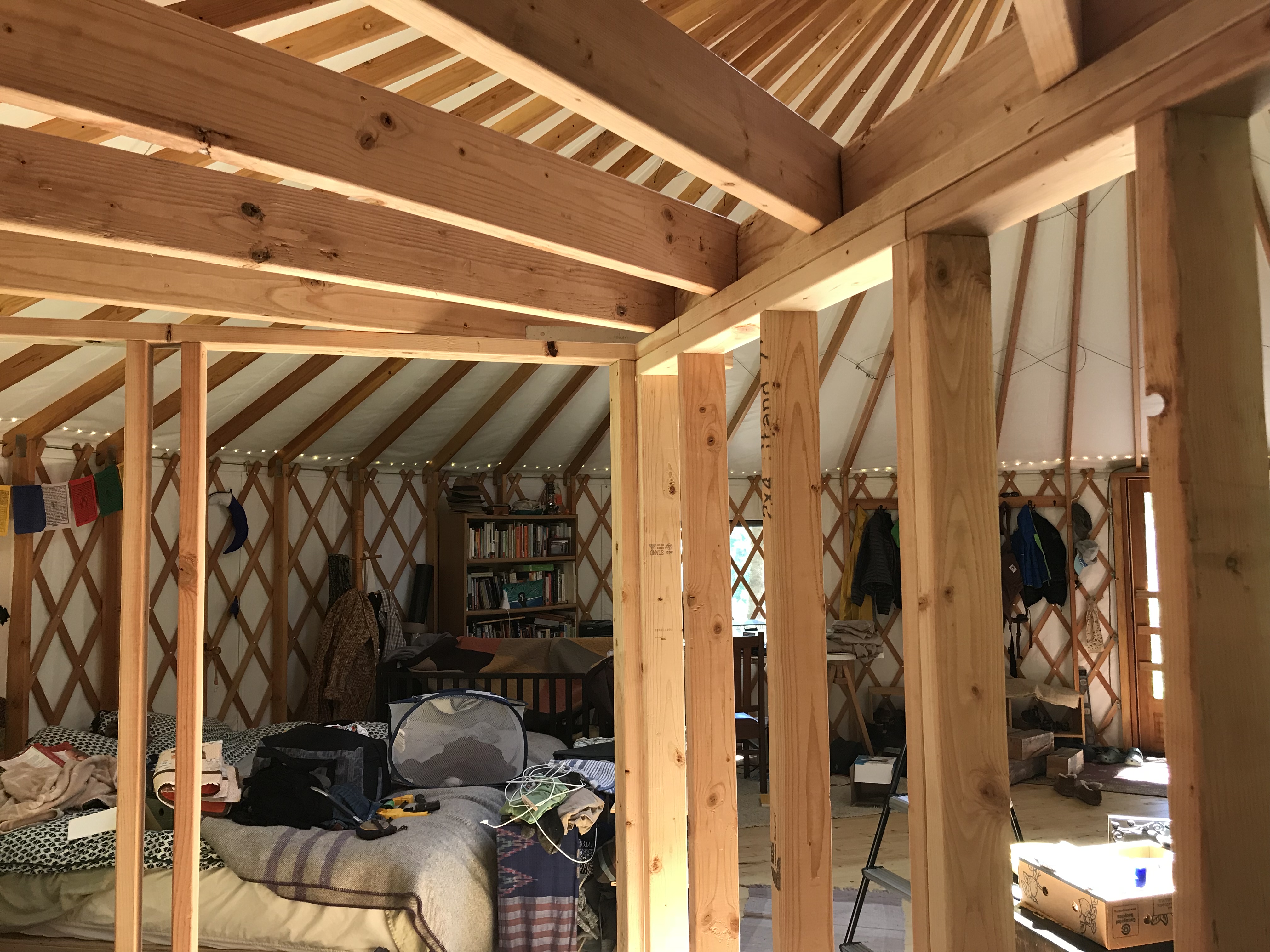 Interior partition wall and loft framing suggestions? - Yurt Forum - A