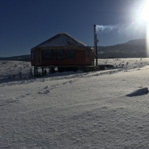 Yurt in winter