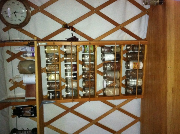 Built-in shelving.