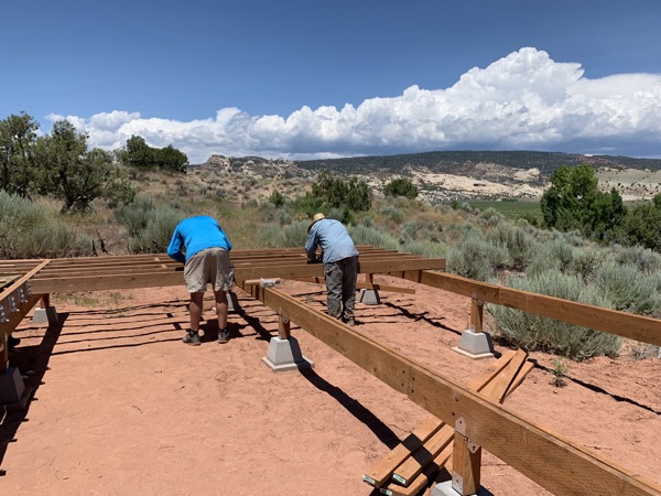 Framing on top of the beams