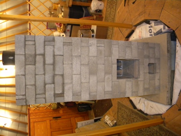 The facing is finally complete! All 225 bricks.