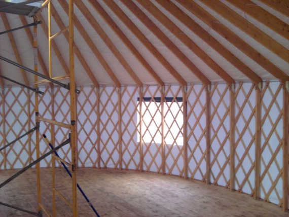 Yurt almost complete.