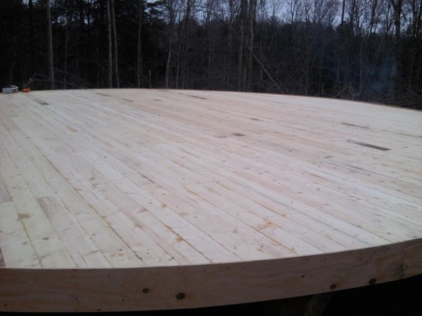 Yurt deck complete.